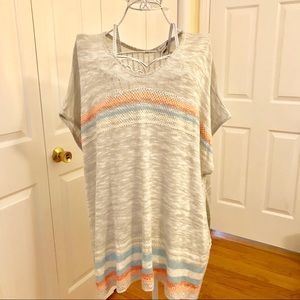 Open-Weave Poncho-Style Top